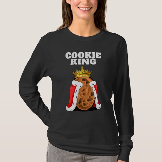 T-shirt Cookie King Mens Cookie Biscuits Cute Cookie (Devant)