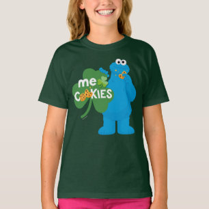 T-shirt Cookie Monster Amour shamrock