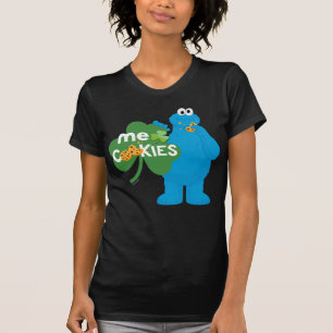 T-shirt Cookie Monster Amour shamrock