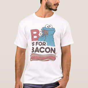 T-shirt Cookie Monster B est pour Bacon
