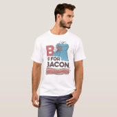 T-shirt Cookie Monster | B est pour Bacon (Devant entier)