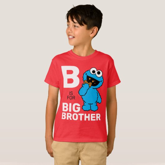 T-shirt Cookie Monster | B est pour Big Brother (Devant entier)