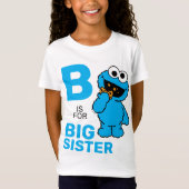 T-Shirt Cookie Monster | B est pour Big Sister (Devant)