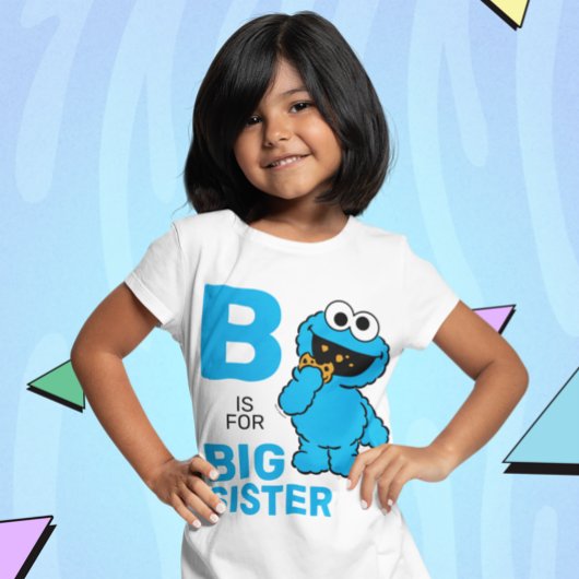 T-Shirt Cookie Monster | B est pour Big Sister