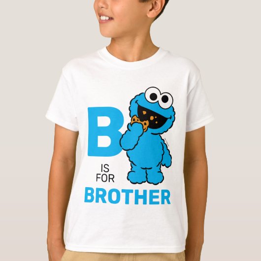 T-shirt Cookie Monster | B est pour Brother (Devant)