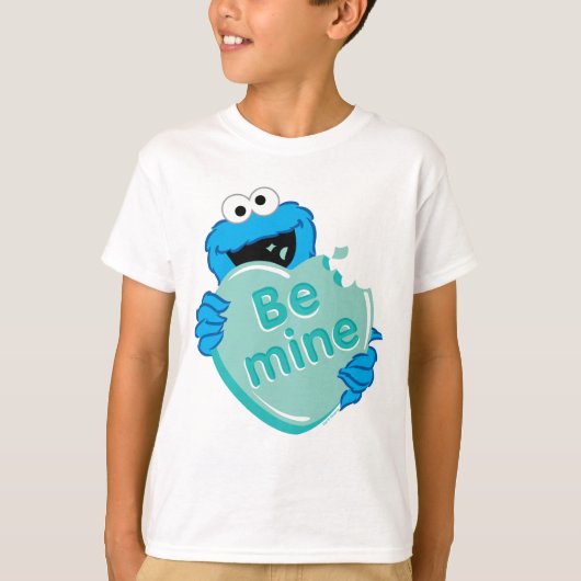 T-shirt Cookie Monster "Be Mine" Candy Saint-Valentin (Devant)