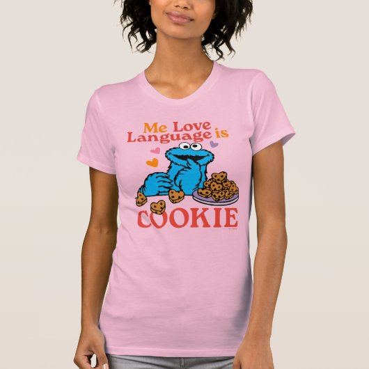 T-shirt Cookie Monster | Citation de la Saint Valentin (Devant)