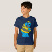 T-shirt Cookie Monster | Costume pompier (Devant entier)