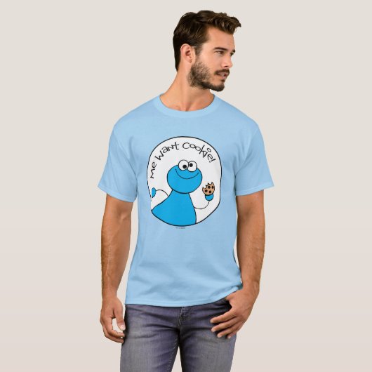 T-shirt Cookie Monster Doodley Graphisme (Devant entier)