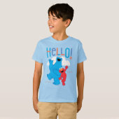T-shirt Cookie Monster et Elmo Bonjour ! (Devant entier)