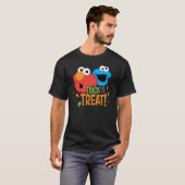 T-shirt Cookie Monster et Elmo - Tricoter ou traiter (Devant entier)