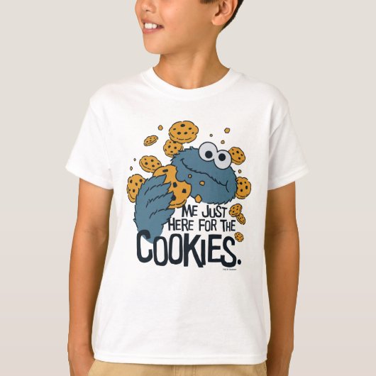 T-shirt Cookie Monster | Me Just Here pour les cookies (Devant)