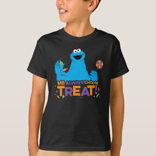 T-shirt Cookie Monster - Me Toujours Choisir La Menace (Devant)