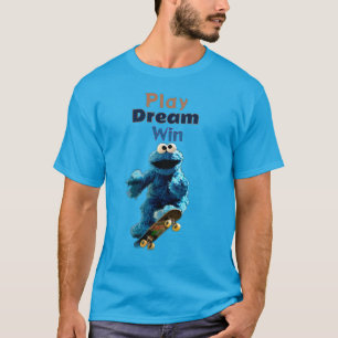 T-shirt Cookie Monster Skateboard Air Tracé Design