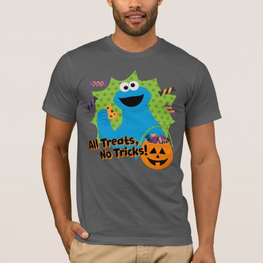 T-shirt Cookie Monster | Tous Les Traitements, Pas De Truc (Devant)
