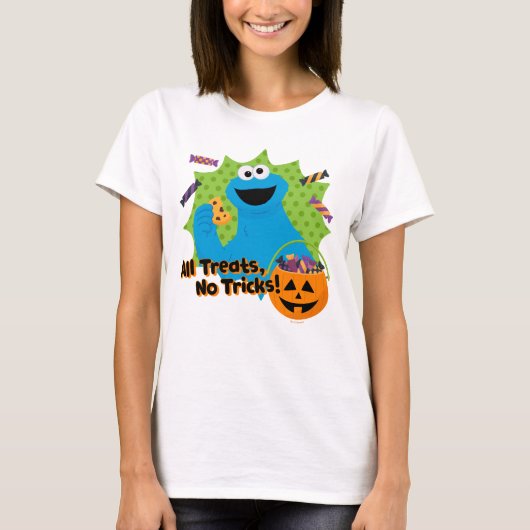 T-shirt Cookie Monster | Tous Les Traitements, Pas De Truc (Devant)