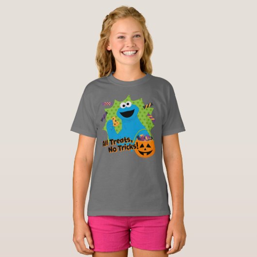 T-shirt Cookie Monster | Tous Les Traitements, Pas De Truc (Devant entier)