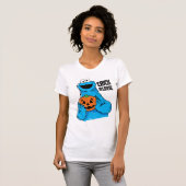 T-shirt Cookie Monster - Tricoter Ou Traiter (Devant entier)