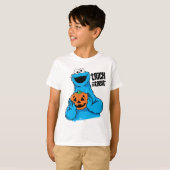 T-shirt Cookie Monster - Tricoter Ou Traiter (Devant entier)