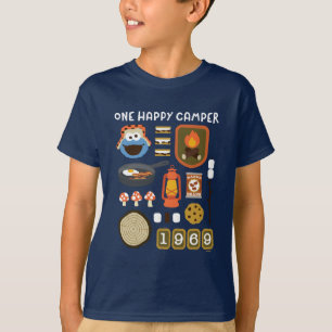 T-shirt Cookie Monster Un Camper Heureux