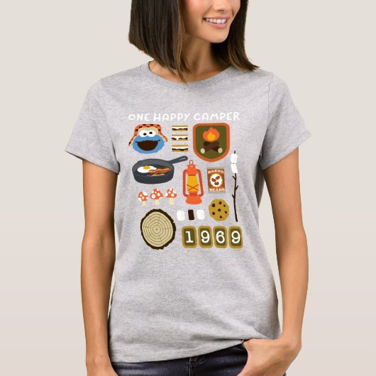 T-shirt Cookie Monster | Un Camper Heureux (Devant)