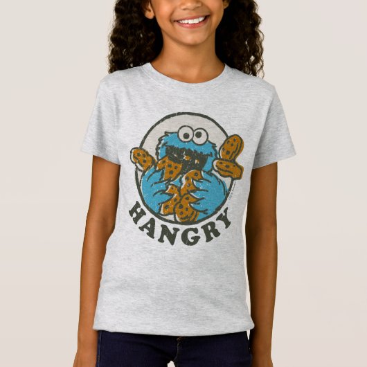 T-Shirt Cookie Monster Vintage | Affamé (Devant)