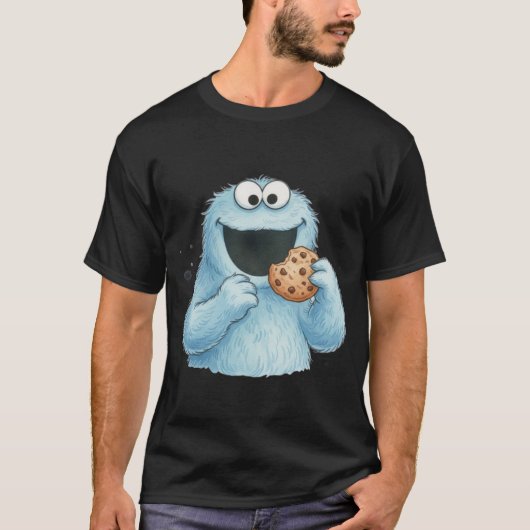 T-shirt Cookie Monster | Watercolor Trend Tri-Blend Shirt (Devant)
