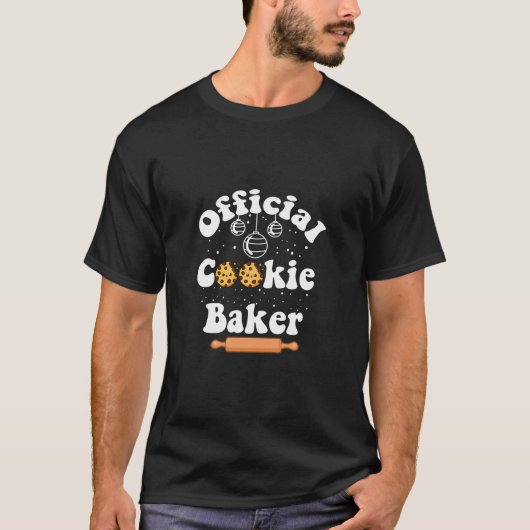 T-shirt Cookie officiel Baker Amateurs de cookies Noël (Devant)