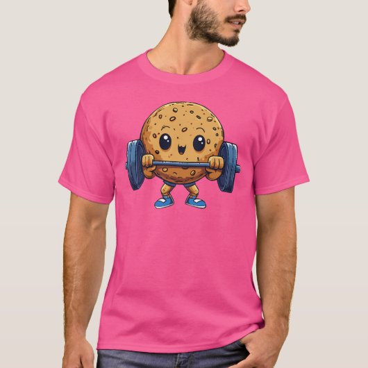 T-shirt Cookie Poids Barbell Workout Poids (Devant)