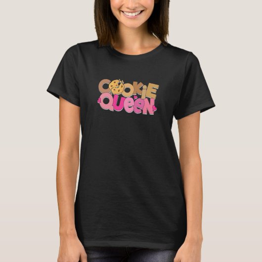 T-shirt Cookie Queen Baker Baking Cookies Pastry Chef (Devant)
