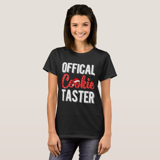 T-shirt Cookie Taster Cookie Christmas Matching Couple (Devant entier)