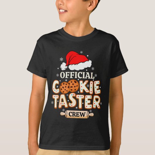 T-shirt Cookie Taster Crew, Funny Christmas Baking Team (Devant)