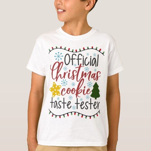 T-shirt Cookie Tester Cookie de Noël officiel pour Père No (Devant)