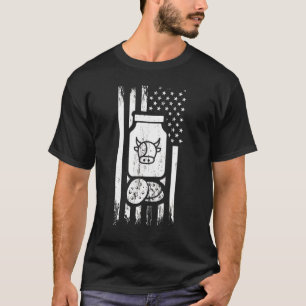 T-shirt Cookies au Lait de Vache Drapeau Américain Usa