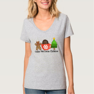 T-shirt Cookies, chocolat chaud et Noël