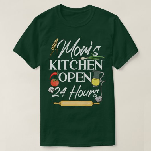 T-shirt Cooking Cook Kitchen Chef MomS Kitchen Open 24 Hou (Design devant)