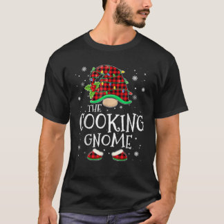 T-shirt Cooking Gnome Red Plaid Matching Family Christmas 