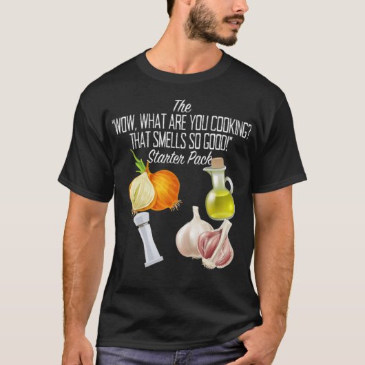 T-shirt Cooking Starter Pack For Cook Chef Kitchen pastrie (Devant)