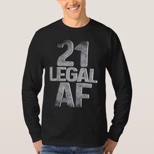 T-shirt Cool 21e anniversaire pour lui Son Af juridique Af (Devant)