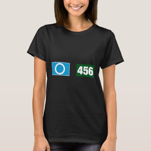T-shirt Cool 456 Numéro de code O Dites Oui Graphique d'il (Devant)