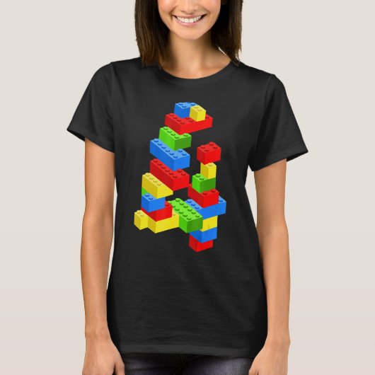 T-shirt Cool 4e anniversaire Bâtiments Blocs 4 ans Garçon (Devant)