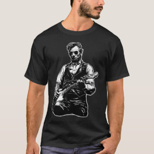 T-shirt Cool Abe Lincoln en train de jouer