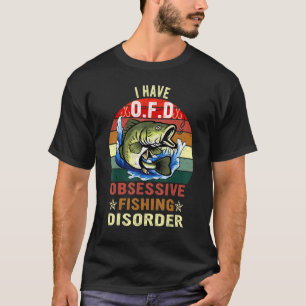 T-shirt Cool Academy Pêche J'ai O F D Obsessive Pêche
