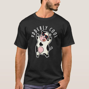 T-shirt Cool âgé Funny Cow Pun Dark BG