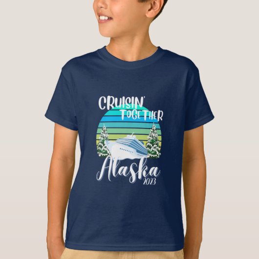 T-shirt Cool Alaska Cruise 2025 Famille Ami Groupe Voyage (Devant)