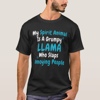 T-shirt Cool Alpaca My Spirit Animal Is A Grumpy Llama  Sa