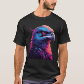 T-shirt Cool American Bold Eagle In Synthwave Effet (Devant)