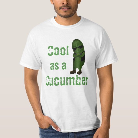 T-shirt Cool Amusant Comme Concombre (Devant)