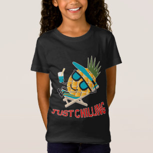 T-Shirt Cool Ananas Fruit Chilling Funny Kawaii Été