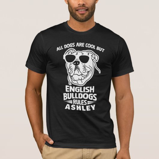 T-shirt Cool anglais Bulldog Rule Chien (Devant)